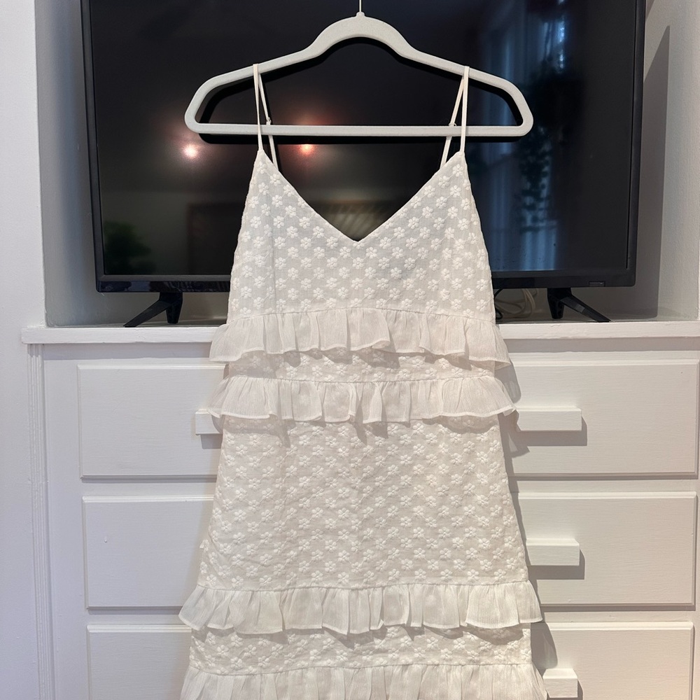 Blue Blush White Eyelet Slip Dress